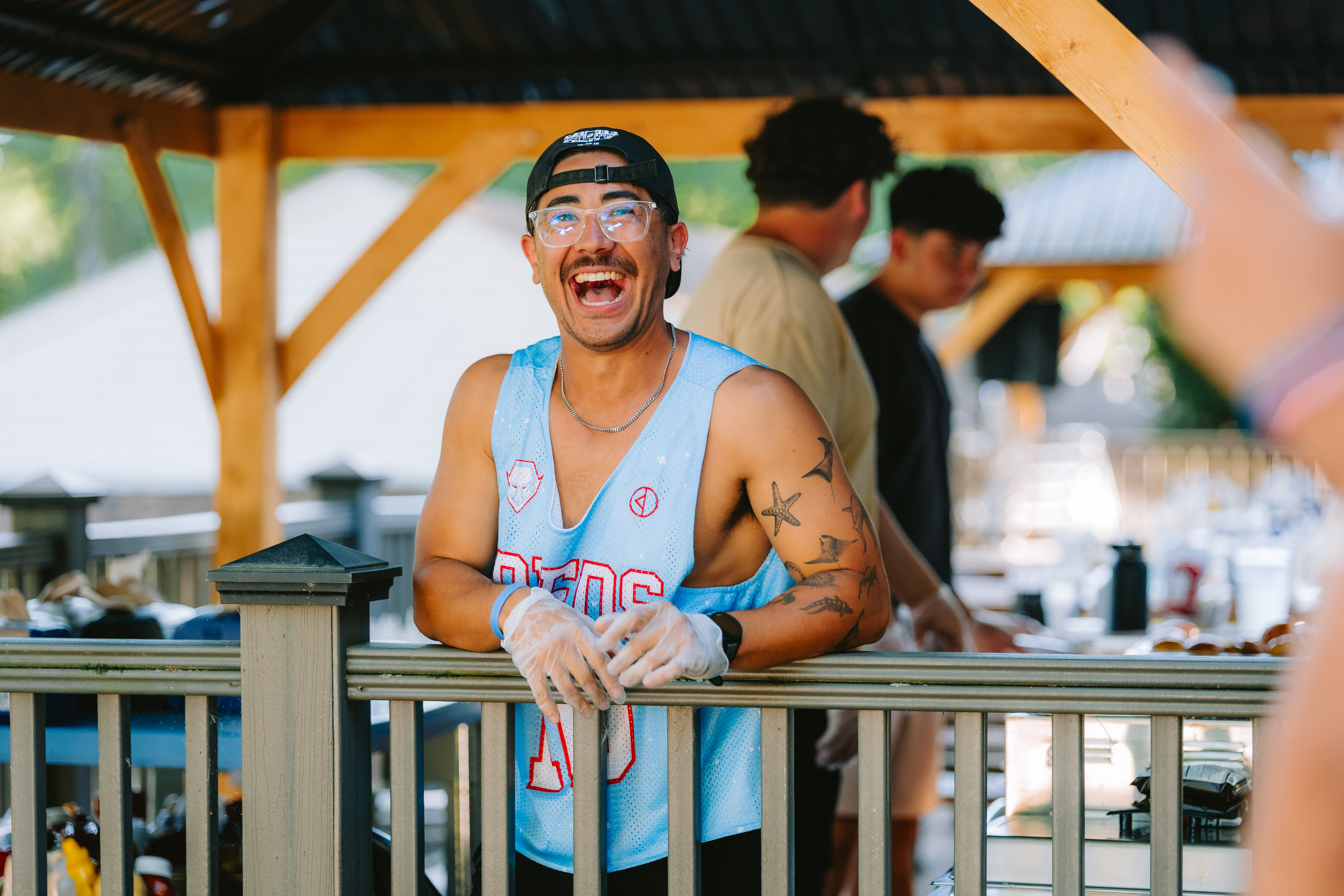 Camp Winadu staff member leading a camp activity