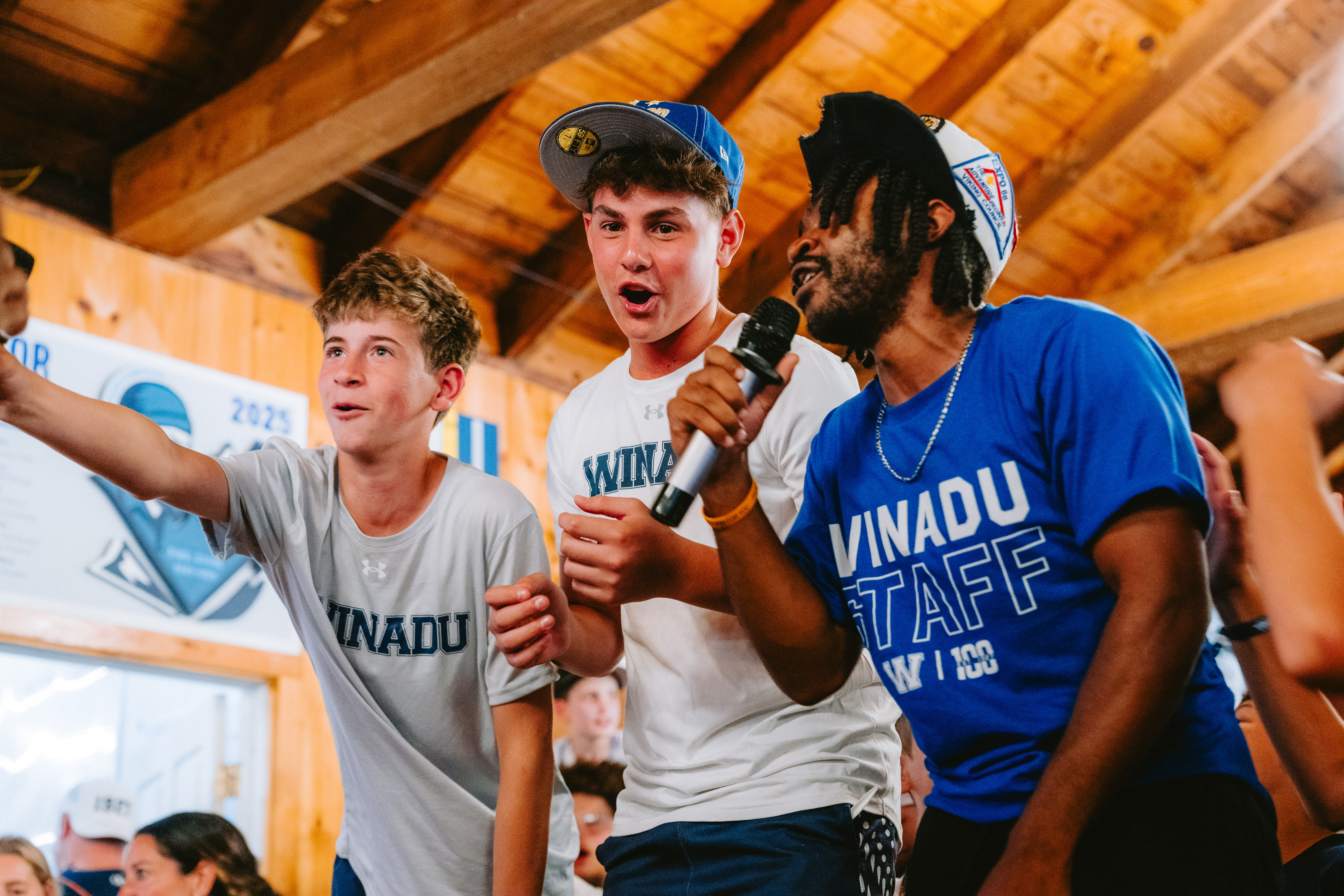 Camp Winadu staff and campers celebrating together