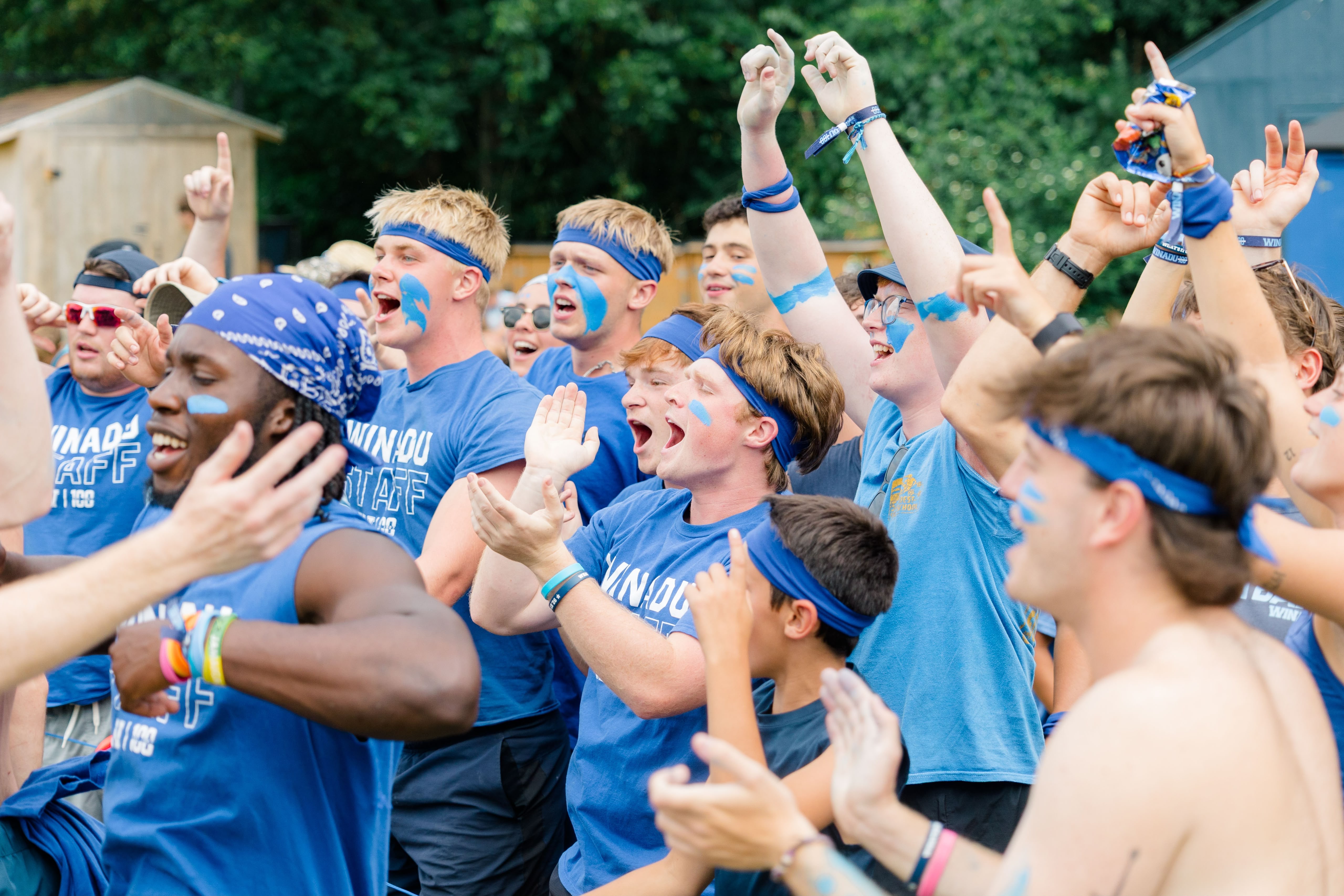 Campers during Color War at Camp Winadu