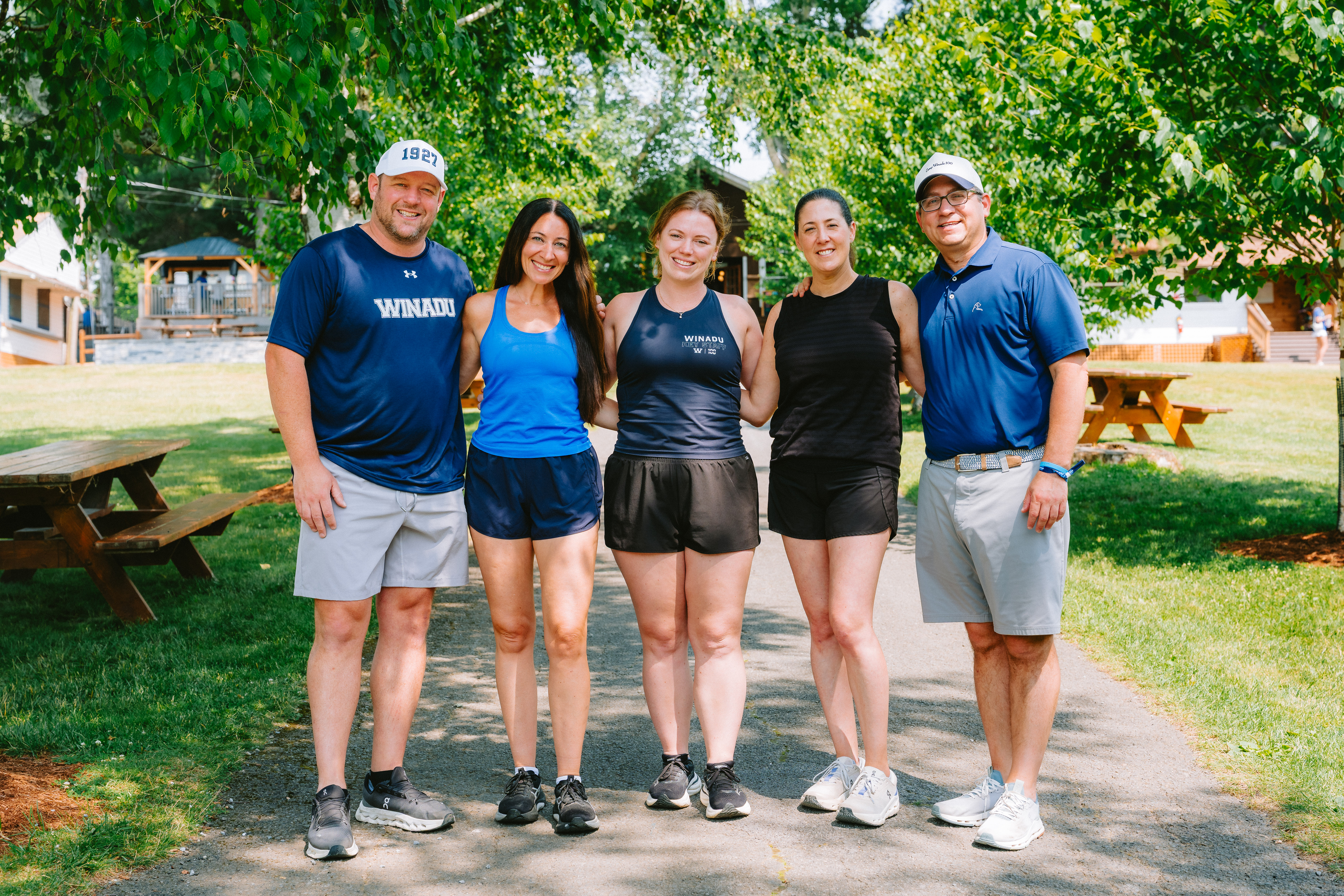 Mike, Alissa, Meg, Jill, and Jared at Camp Winadu