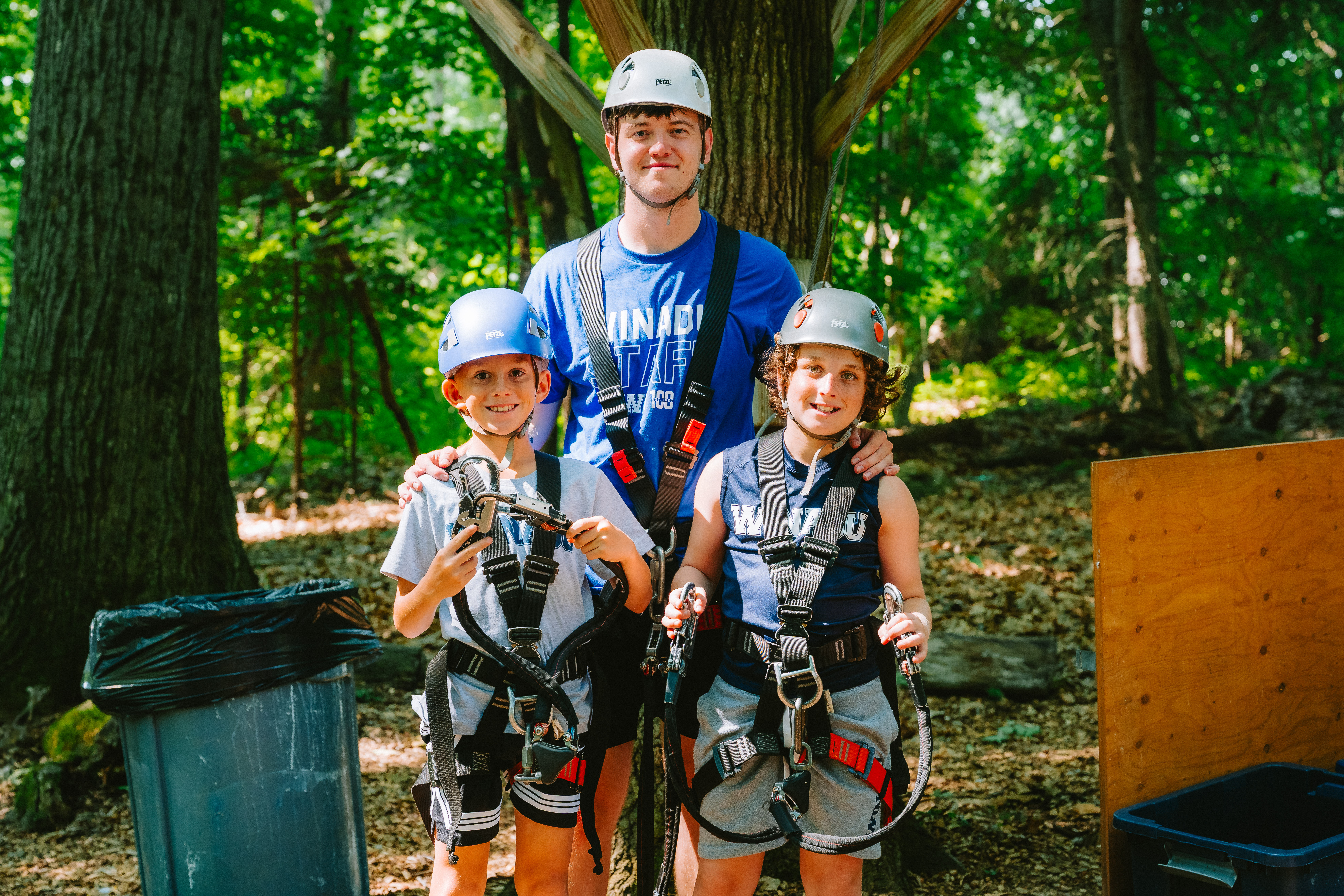 Camp Winadu Outdoor Adventure team with campers