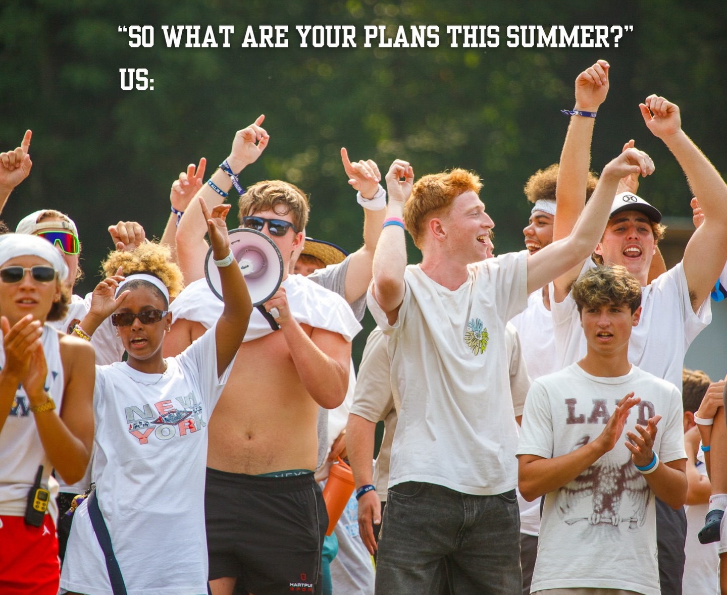 Camp Winadu staff and campers celebrating together